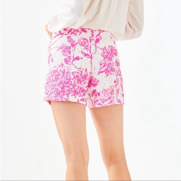 Lilly Pulitzer | Shorts | Lilly Pulitzer Lace Pink And White Shorts ...